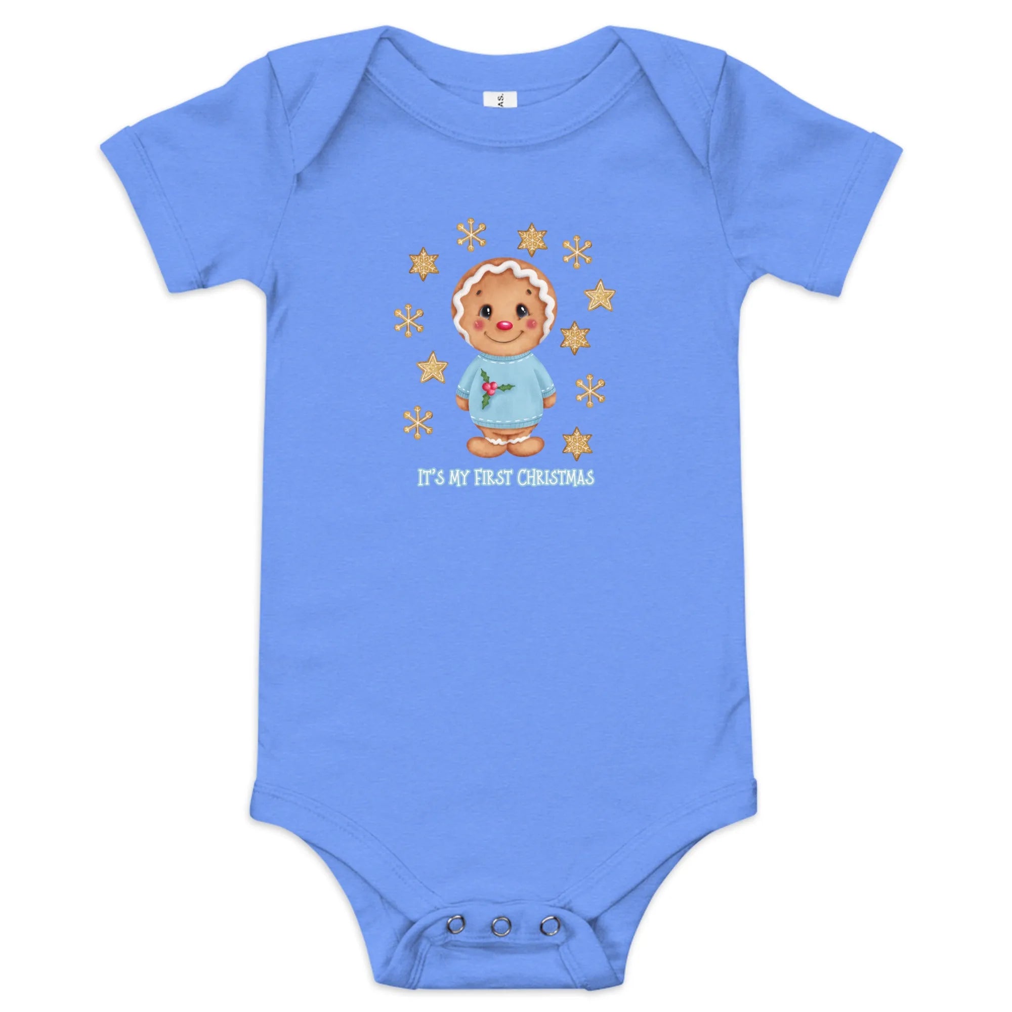 First Christmas Gingerbread Boy Baby One Piece - Broad Street Threads