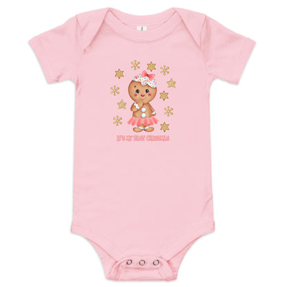 First Christmas Gingerbread Girl Baby One Piece - Broad Street Threads