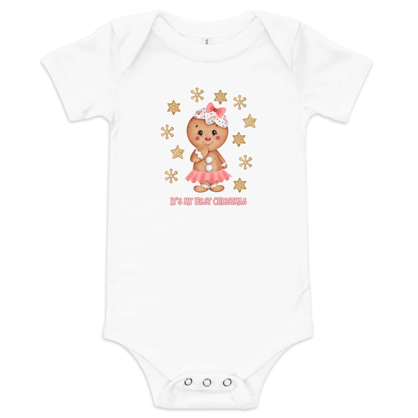 First Christmas Gingerbread Girl Baby One Piece - Broad Street Threads