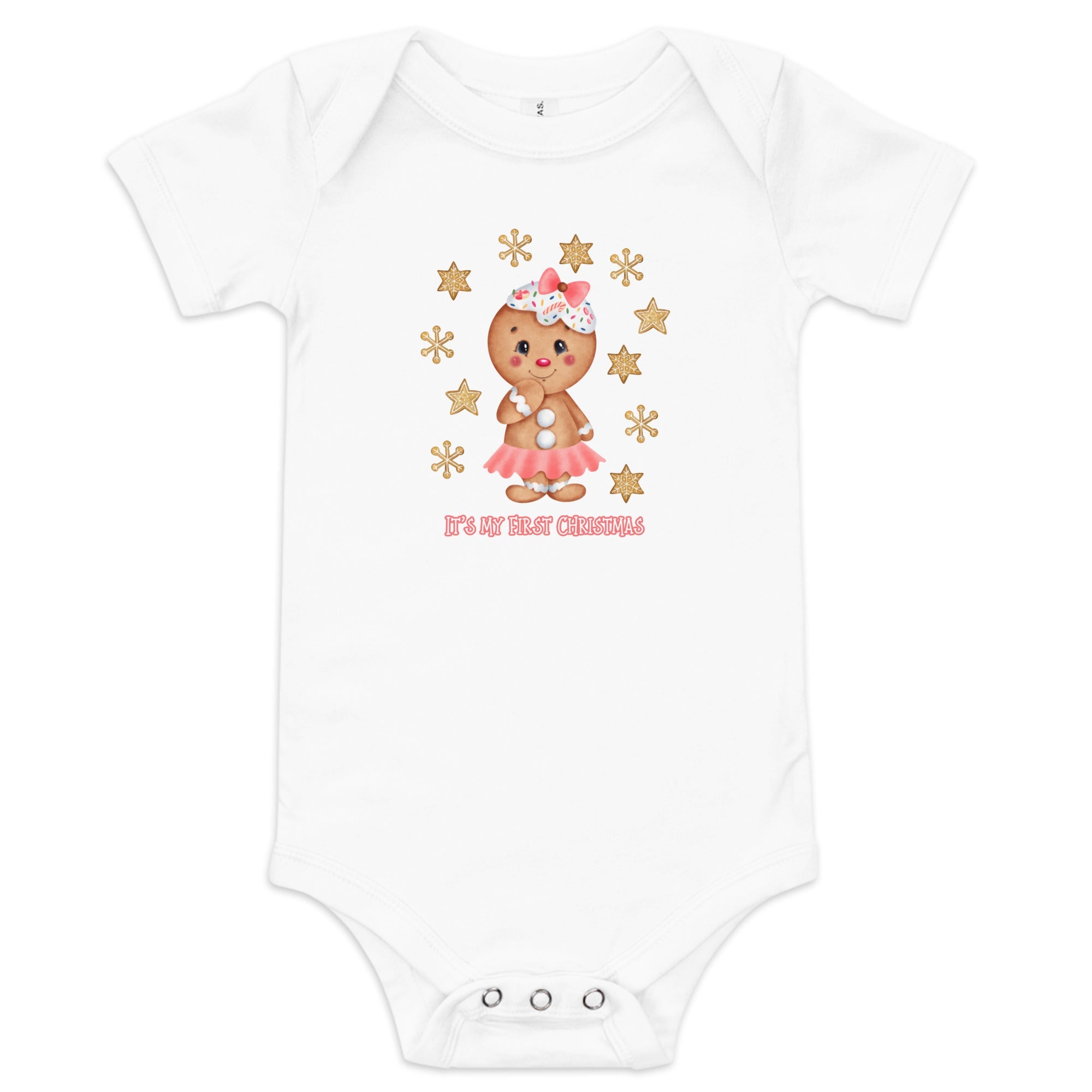 First Christmas Gingerbread Girl Baby One Piece - Broad Street Threads