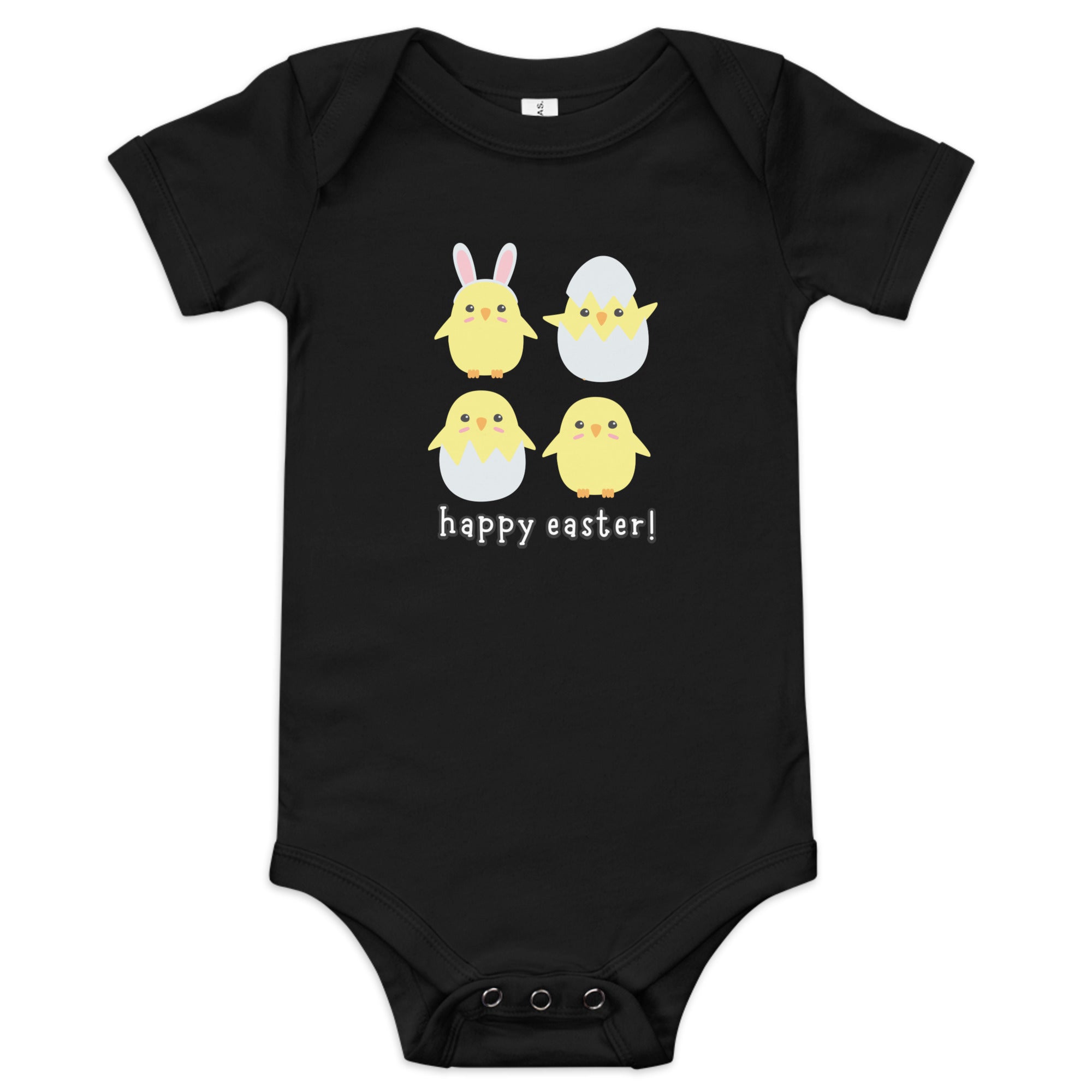 Happy Easter Chicks Baby short sleeve one piece - Broad Street Threads