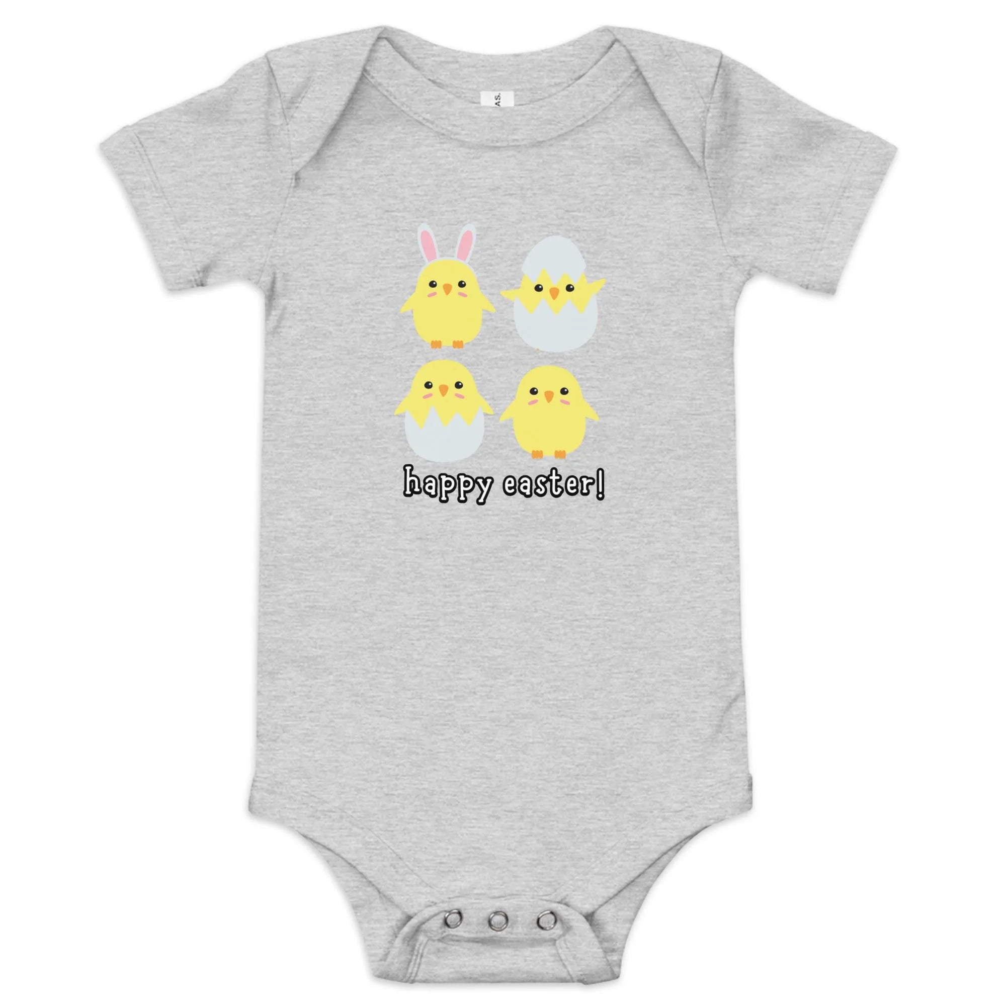 Happy Easter Chicks Baby short sleeve one piece - Broad Street Threads