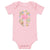 He is Risen Floral Baby short sleeve one piece - Broad Street Threads