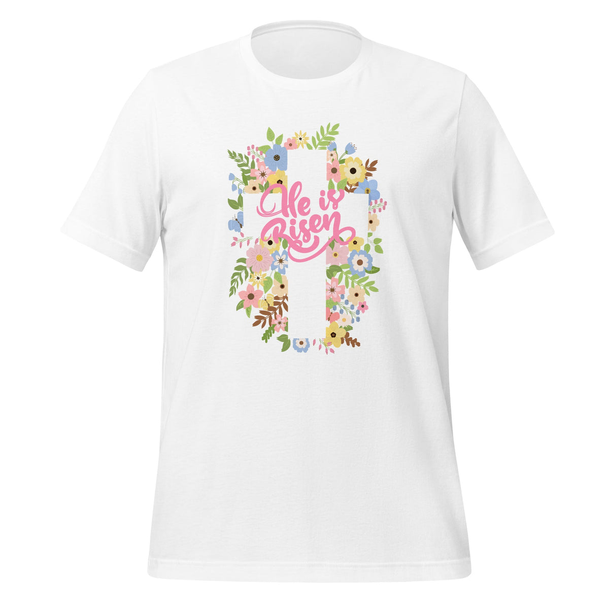 He is Risen Floral Tee - Broad Street Threads