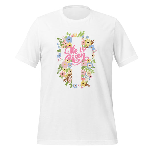 He is Risen Floral Tee - Broad Street Threads