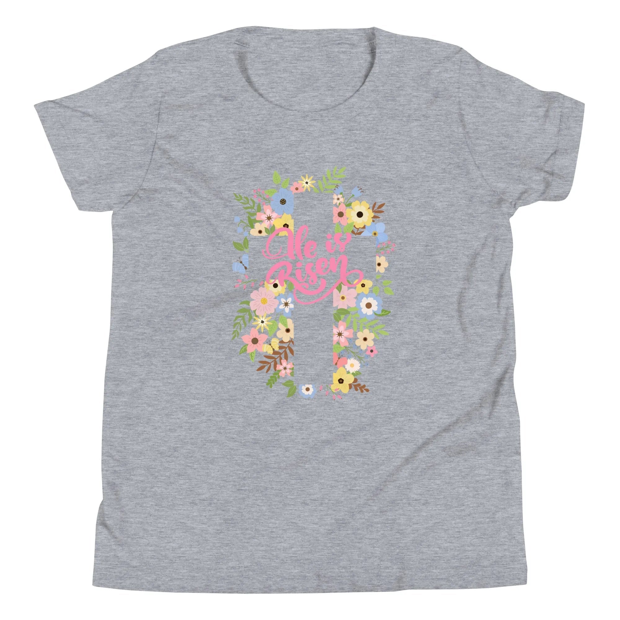 He is Risen Floral Youth Short Sleeve T-Shirt - Broad Street Threads