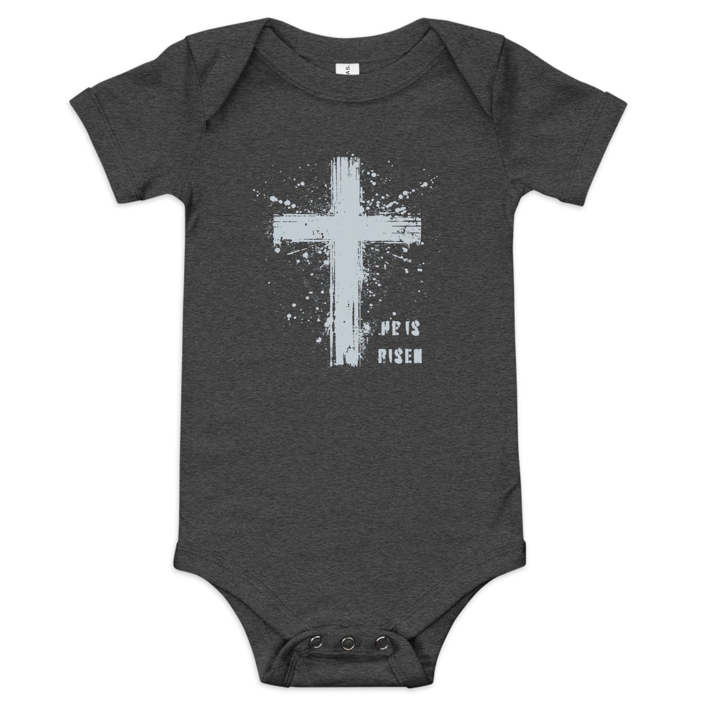 He is Risen Paint Baby short sleeve one piece - Broad Street Threads