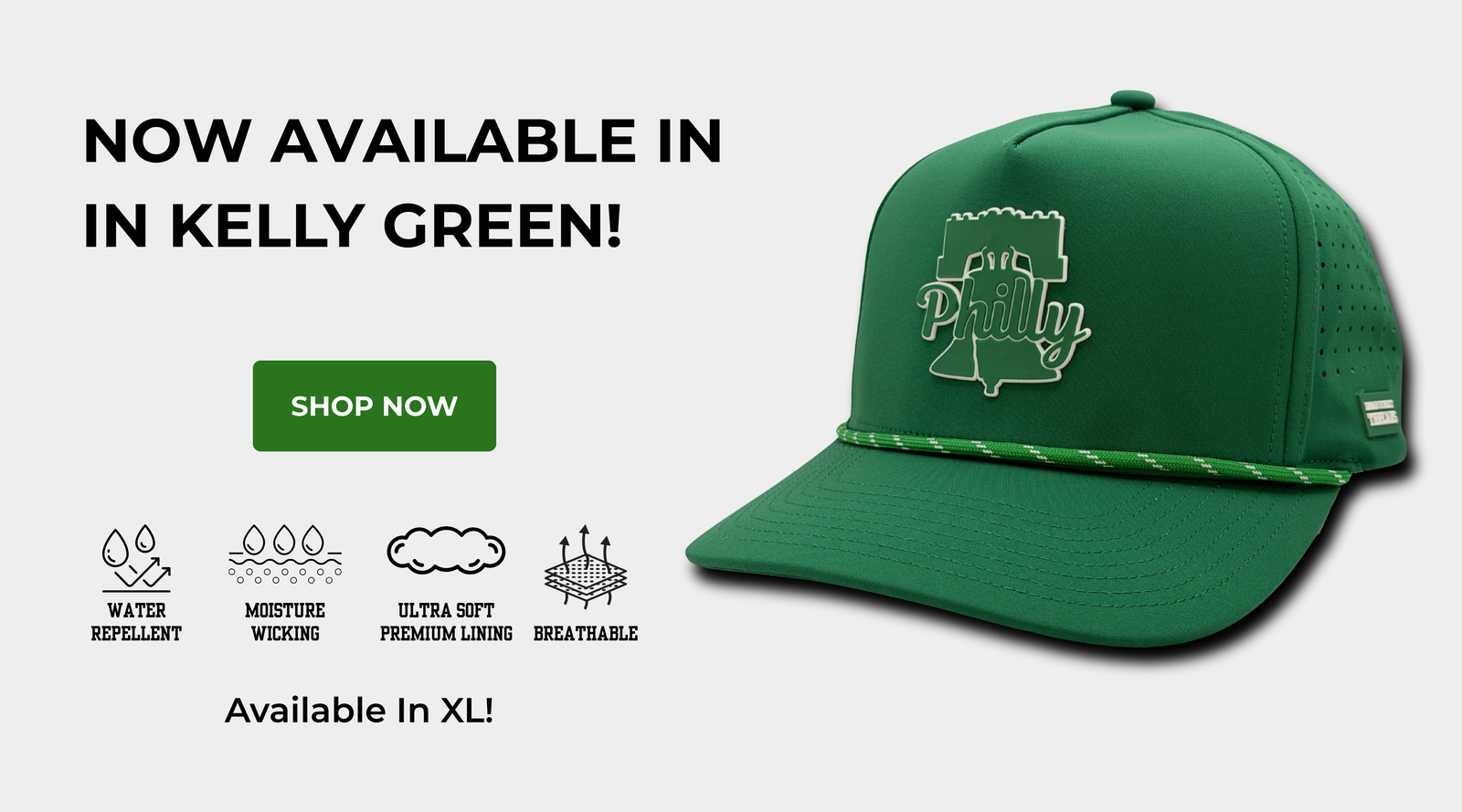 Kelly Green Hydro Performance Hat Shop Now