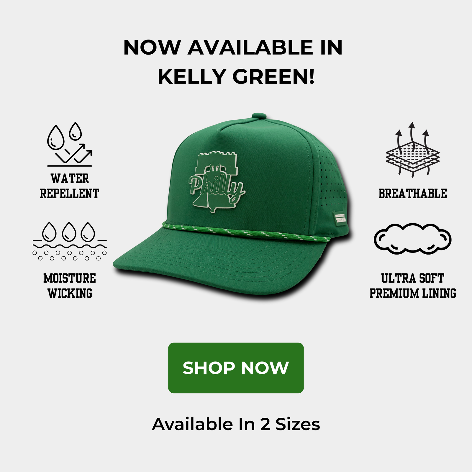Kelly Green Hydro Performance Hat Shop Now