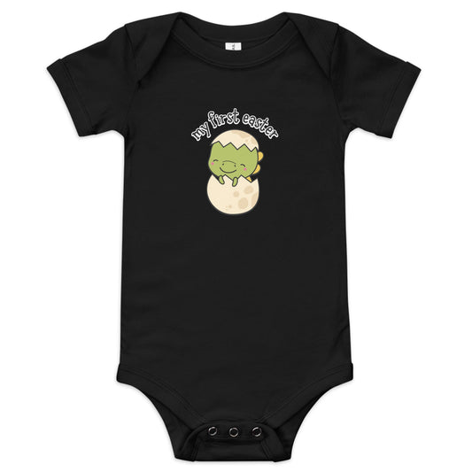 My First Easter Dino Baby short sleeve one piece - Broad Street Threads