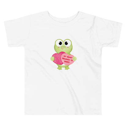 My Heart Belongs to Daddy Frog Toddler Short Sleeve Tee - Broad Street Threads