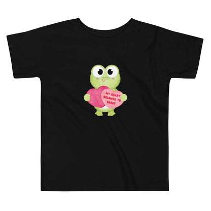 My Heart Belongs to Daddy Frog Toddler Short Sleeve Tee - Broad Street Threads