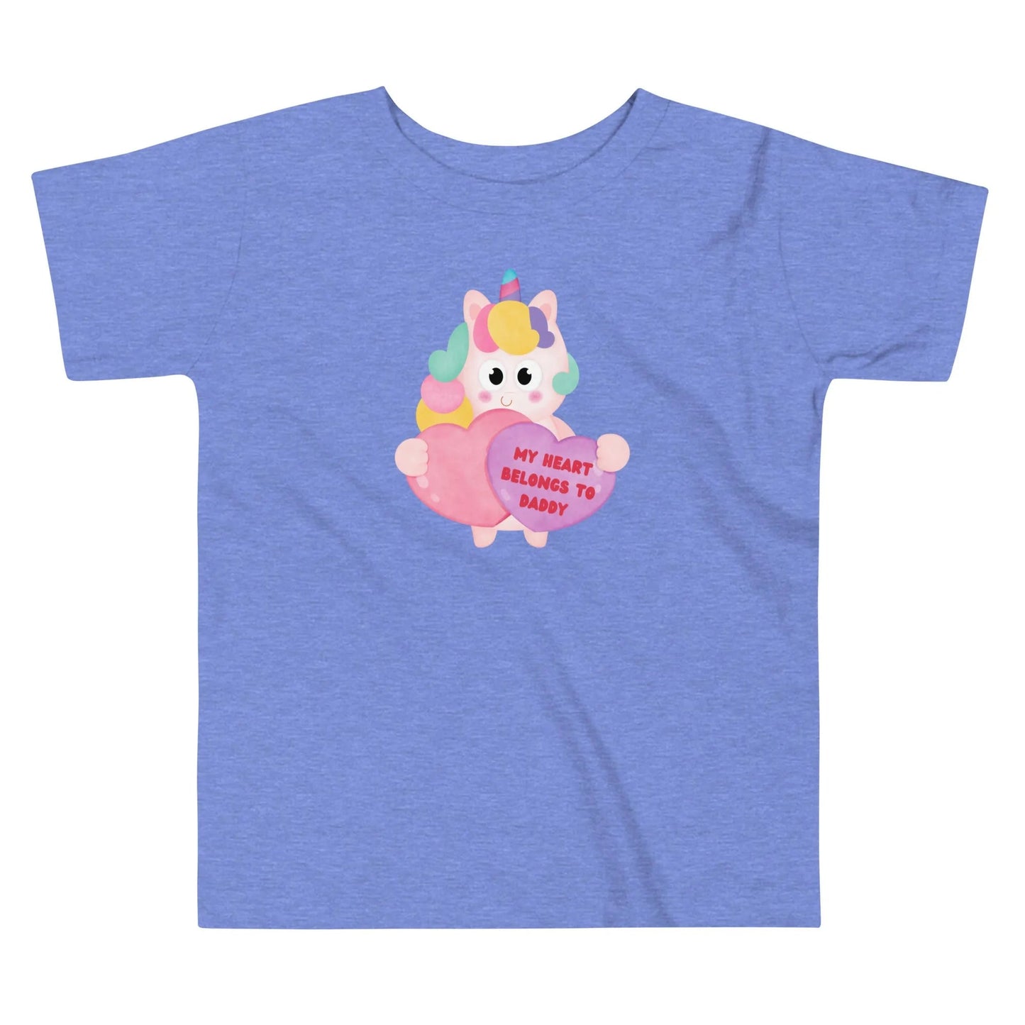 My Heart Belongs to Daddy Unicorn Toddler Short Sleeve Tee - Broad Street Threads