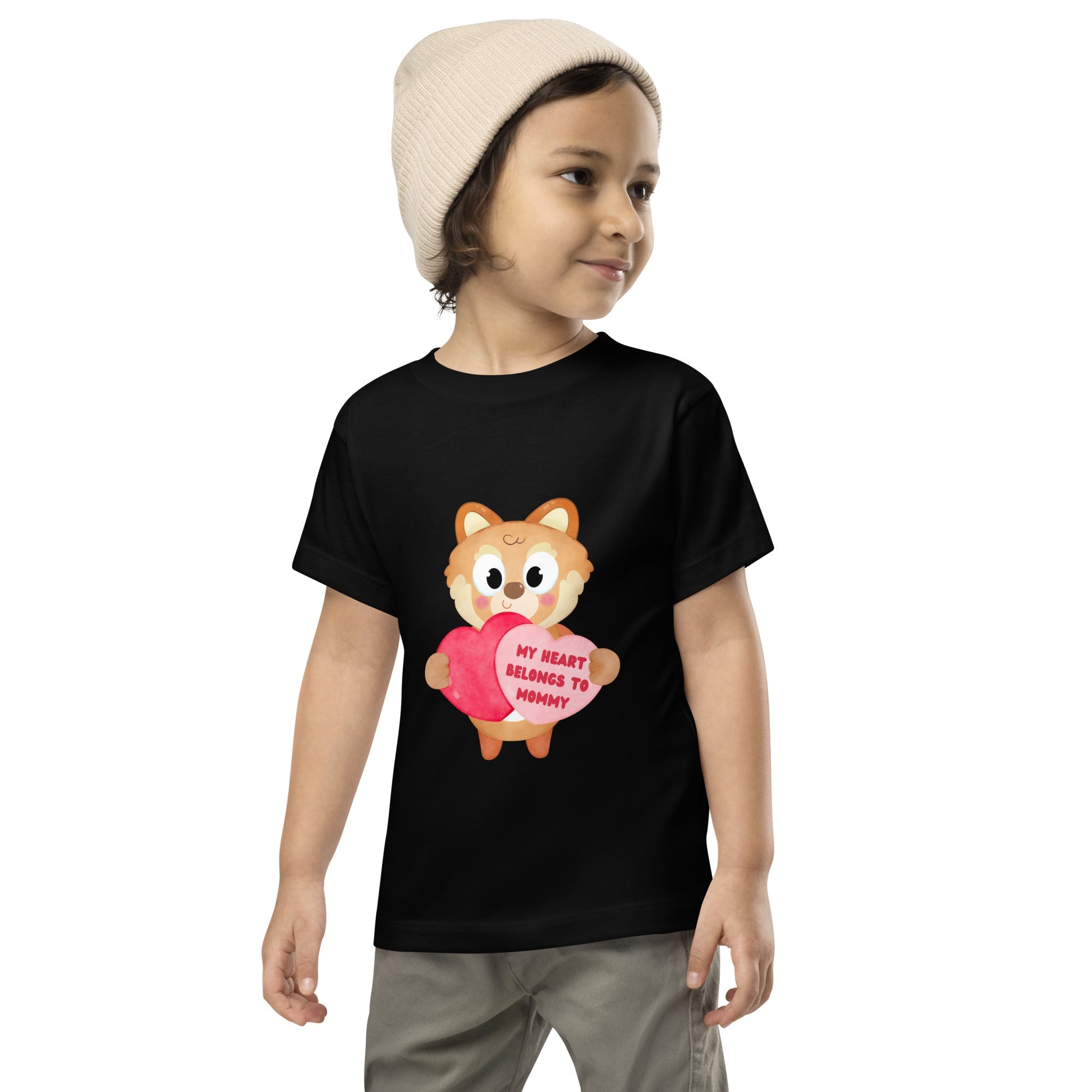 My Heart Belongs to Mommy Fox Toddler Short Sleeve Tee - Broad Street Threads