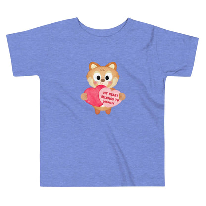 My Heart Belongs to Mommy Fox Toddler Short Sleeve Tee - Broad Street Threads