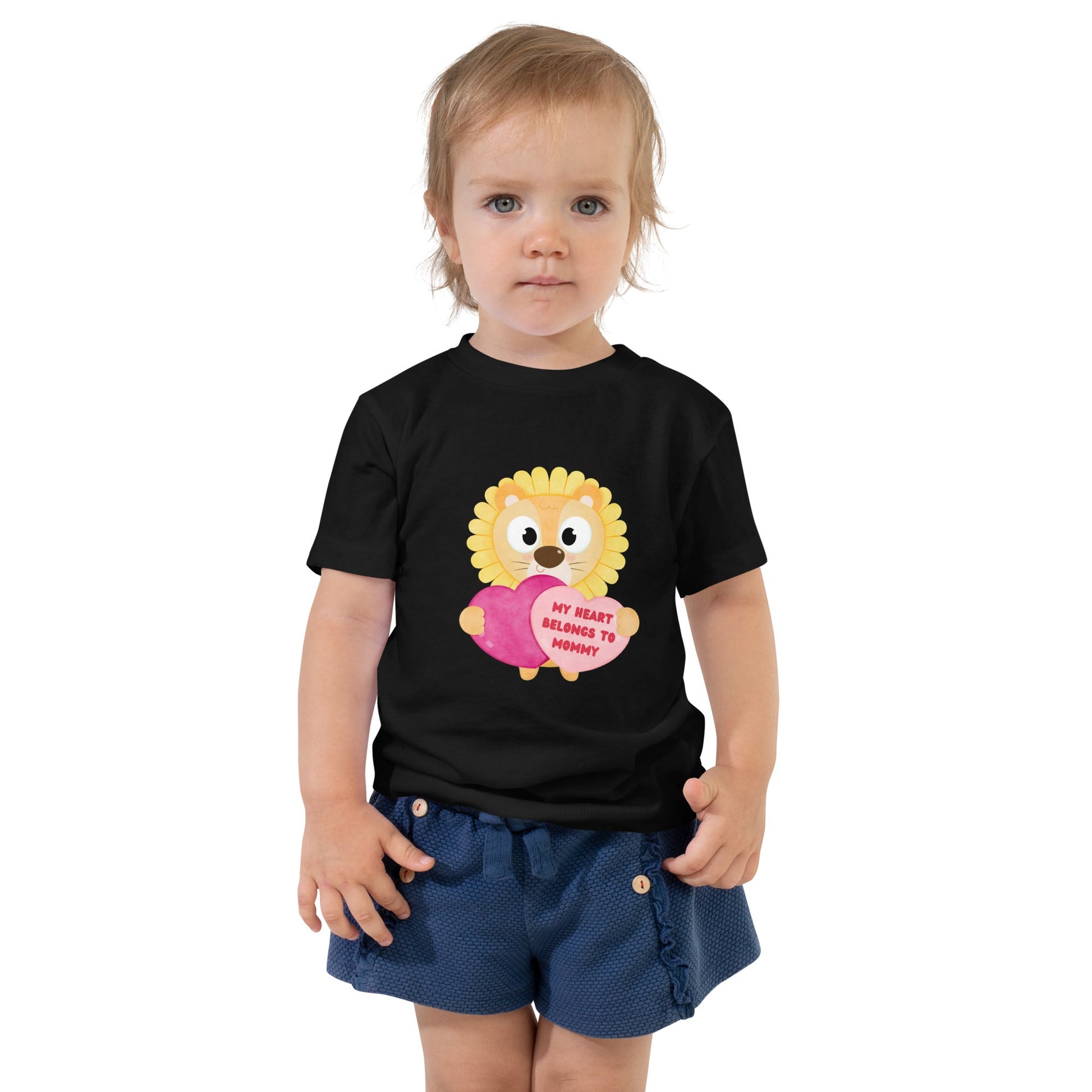 My Heart Belongs to Mommy Lion Toddler Short Sleeve Tee - Broad Street Threads