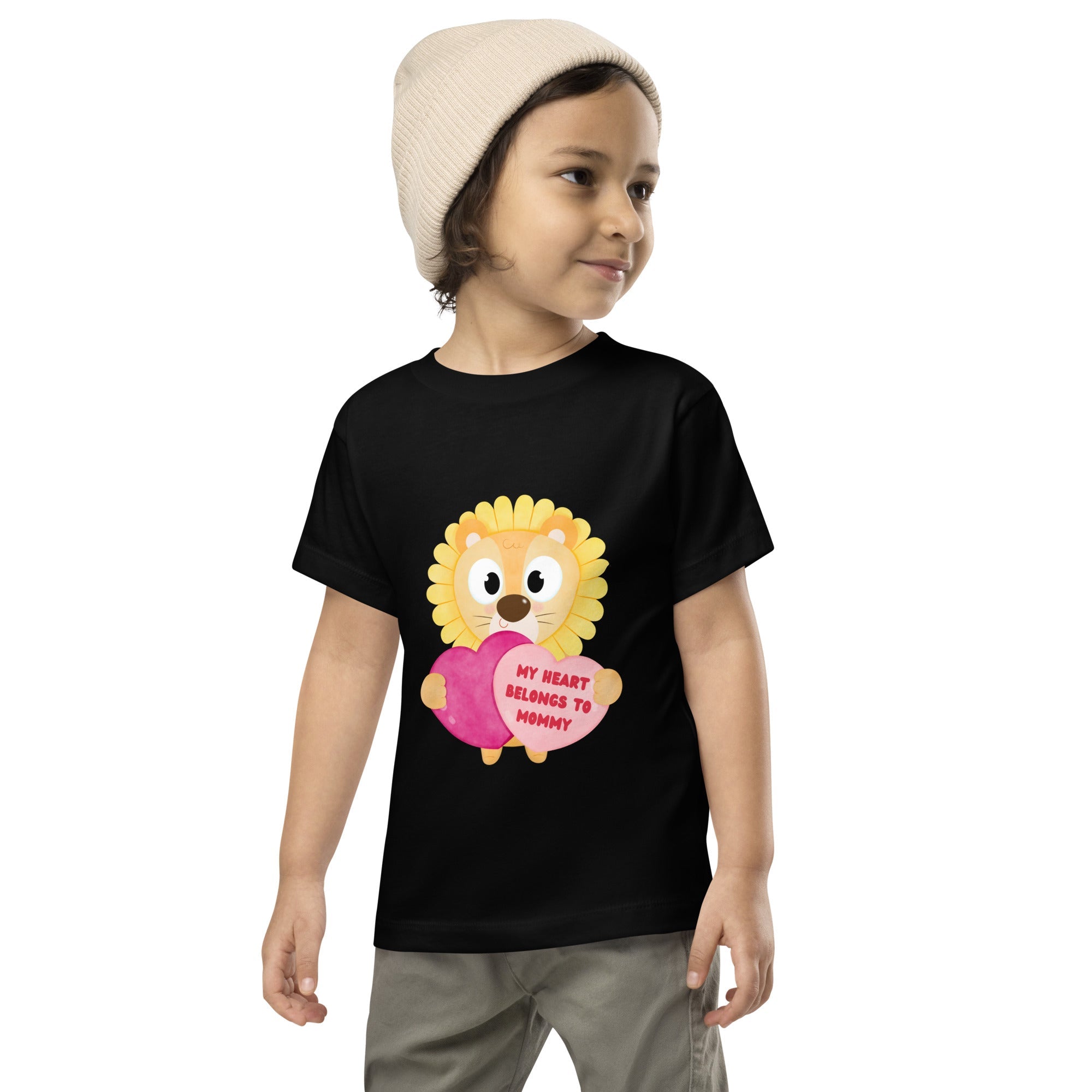 My Heart Belongs to Mommy Lion Toddler Short Sleeve Tee - Broad Street Threads