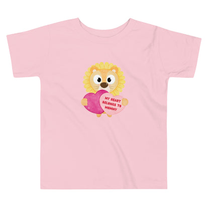 My Heart Belongs to Mommy Lion Toddler Short Sleeve Tee - Broad Street Threads