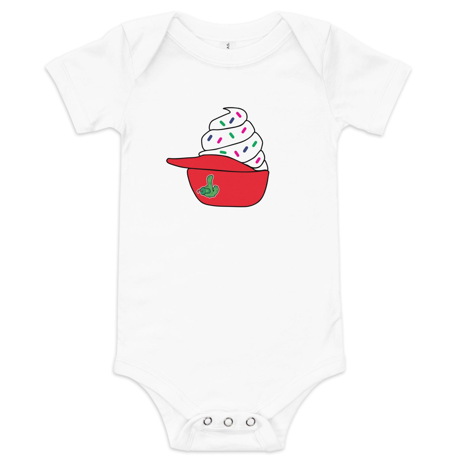 Philly Ice Cream Helmet Baby Onesie