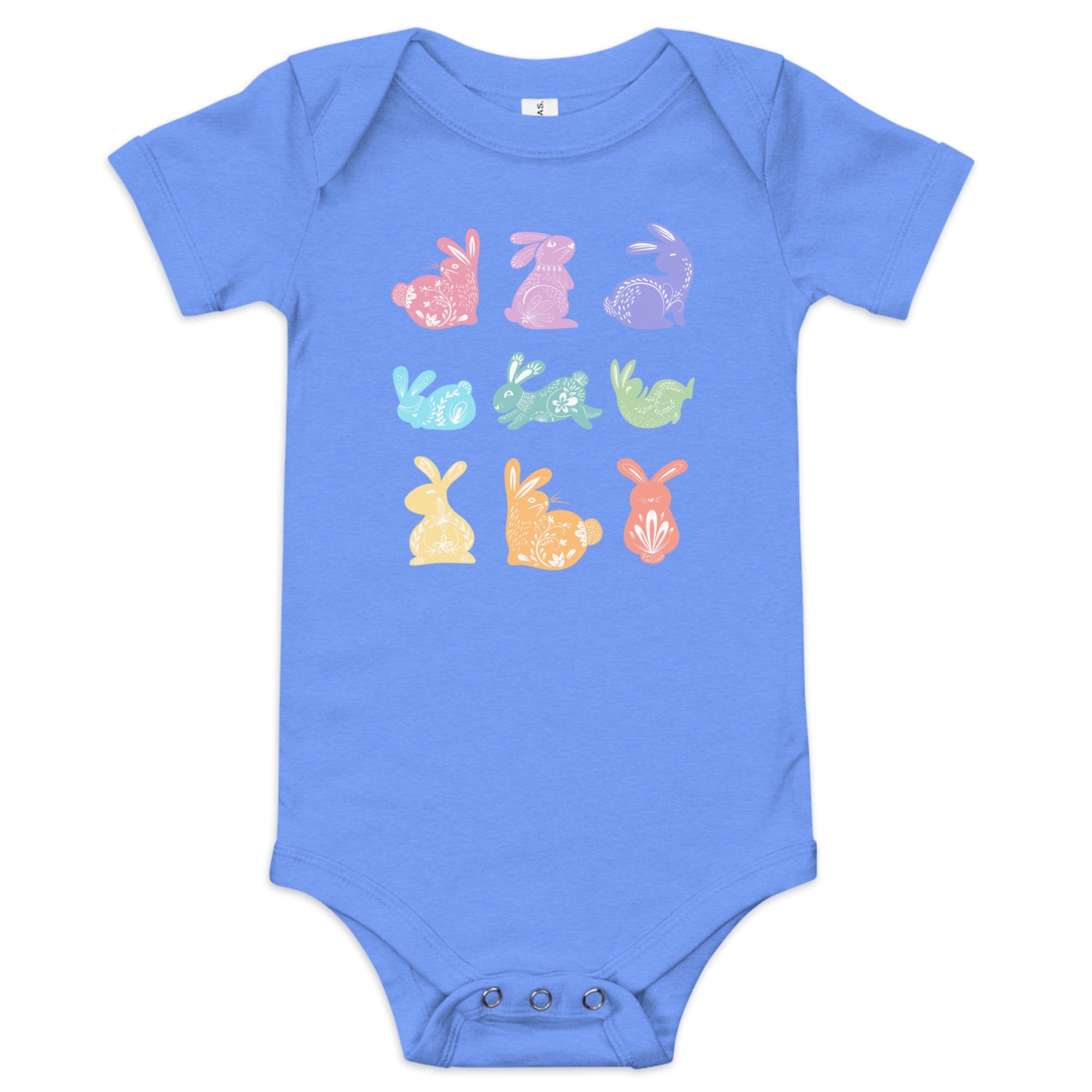 Rabbits Baby short sleeve one piece - Broad Street Threads