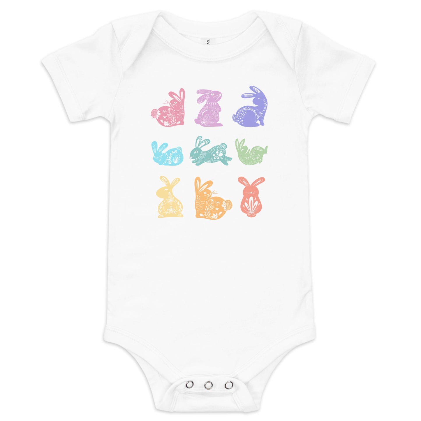 Rabbits Baby short sleeve one piece - Broad Street Threads