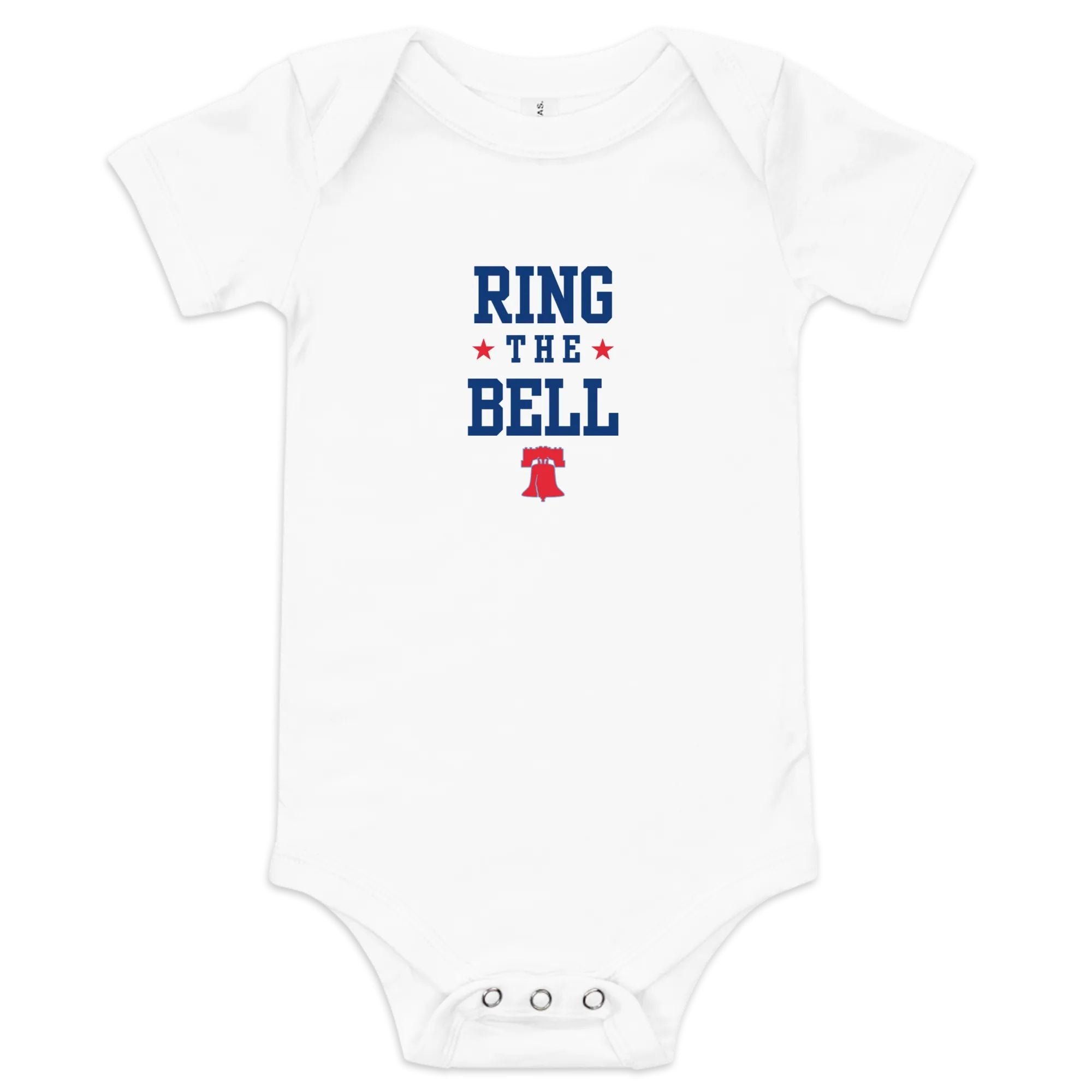 Ring the Bell Baby short sleeve one piece - Broad Street Threads