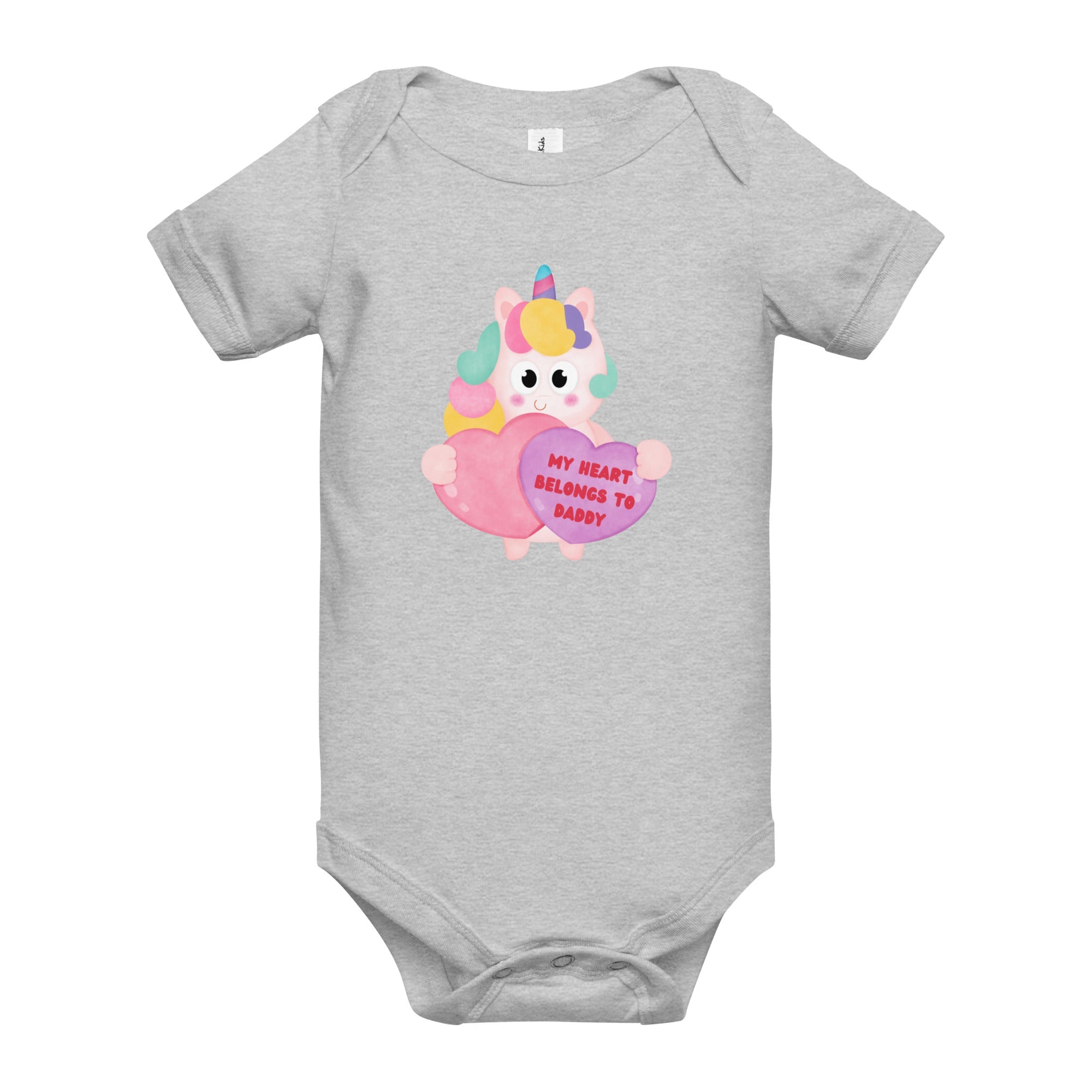 my heart unicorn baby one piece - Broad Street Threads