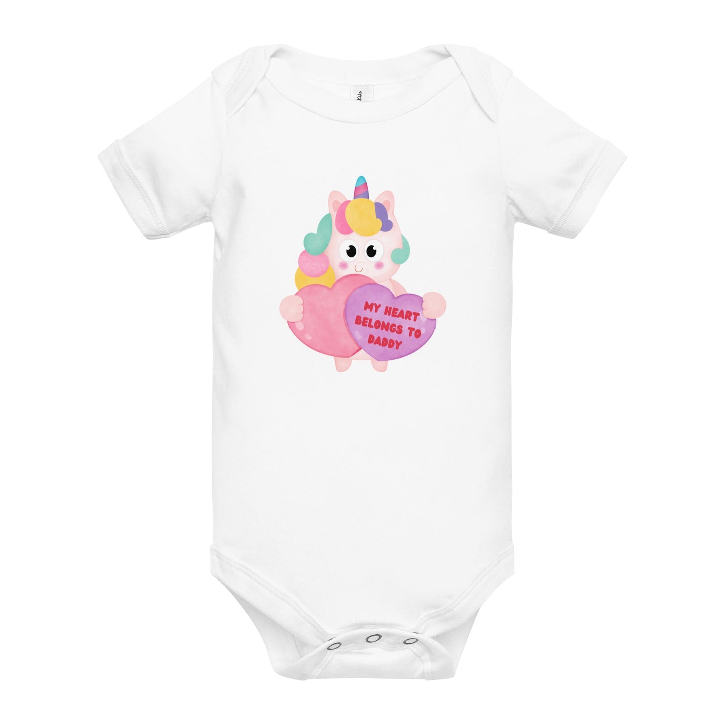 my heart unicorn baby one piece - Broad Street Threads