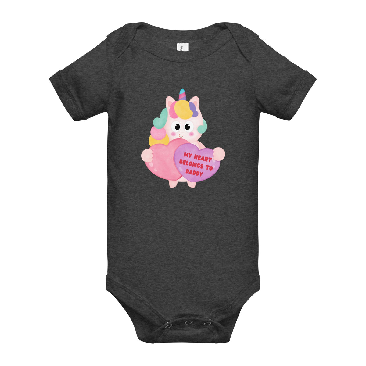 my heart unicorn baby one piece - Broad Street Threads